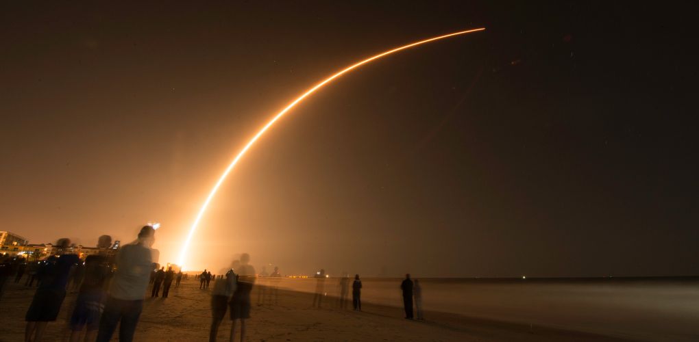 Rocket launch in Satellite Beach, Florida