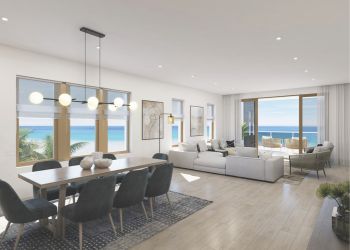 Lumena luxury condominium great room rendering